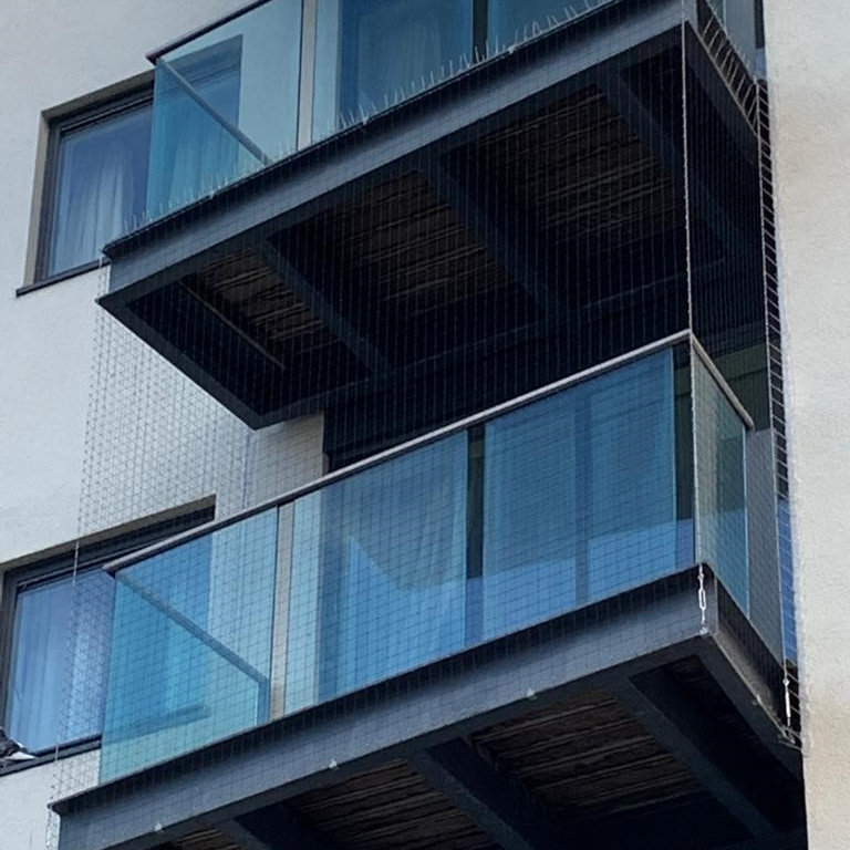 Bird Control Netting and Spikes to protect a balcony Bird Control Netting and Spikes to protect a balcony