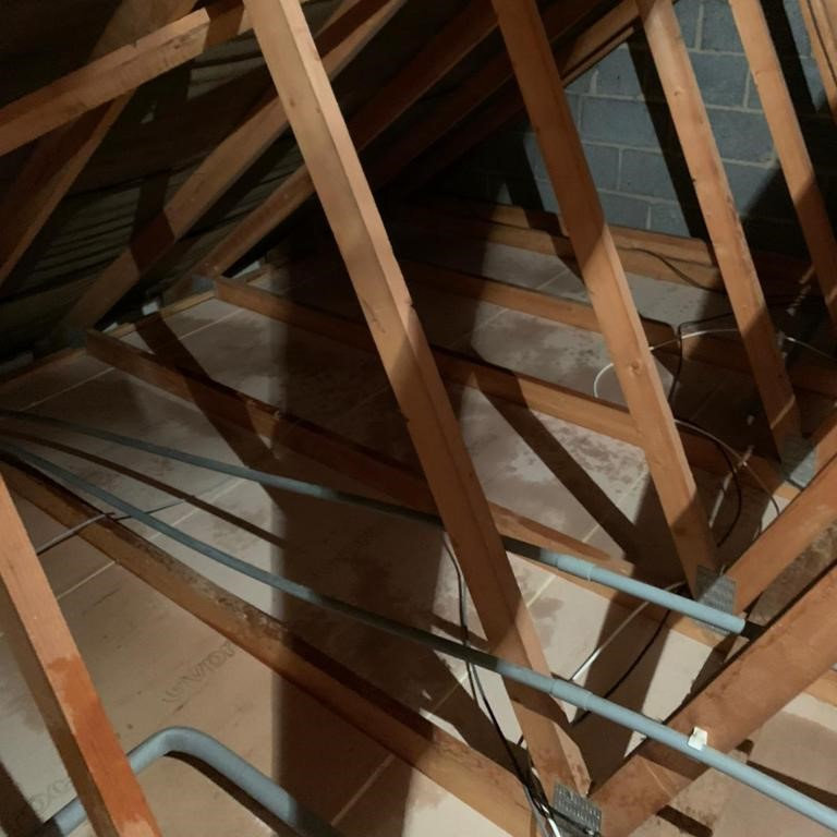 Loft Insulation Removal - Contaminated Insulation after Removal Loft Insulation Removal - Contaminated Insulation after Removal
